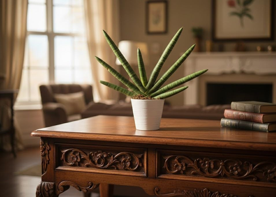 Sansevieria cylindrica Fan Bogenhanf pflegeleicht Zimmerpflanze Luftverbesserung