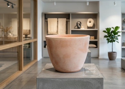 Pflanzkübel Egg Pot Blumentopf Terracotta hell frostfest!3 Größen wählbar