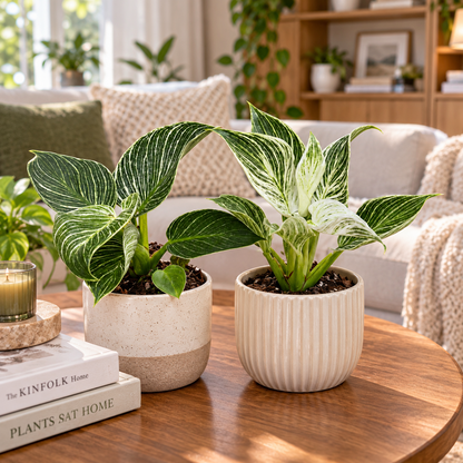 Philodendron Birkin ca. 30 cm Zimmerpflanze weiß-grün gestreift pflegeleicht