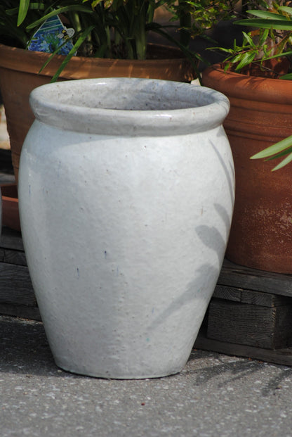 Pflanzkübel,Vase,Pflanzgefäß,antik weiß,frostfest!2 Größen wählbar,40 oder 50 cm