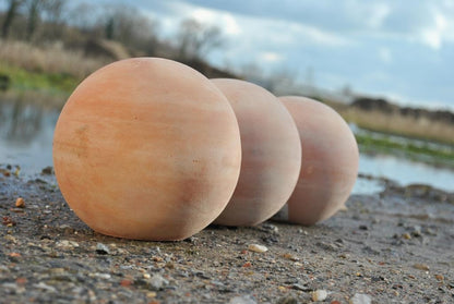 Dekokugel, Rosenkugel aus terracotta, frostfest,4 Größen wählbar,12cm-30cm
