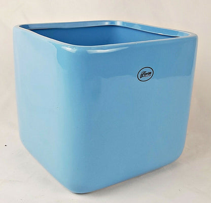 Übertöpfe hellblau eckig modernes schlichtes Design von 7cm bis zu 15cm lieferba