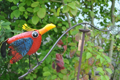 Windspiel Gartenwippe mit hübschem bunten Metallvogel 100cm hoch SArt.259