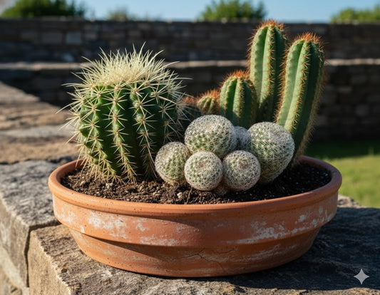 Kakteen im 3er Set,Echinocactus,Echinocereus und Mammilaria,jeweils im 10er Topf