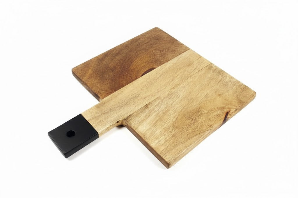 Mango-Holz,Schneidebrett mit Griff,Tranchierbrett,Brotzeit-Brett, in 4 Größen