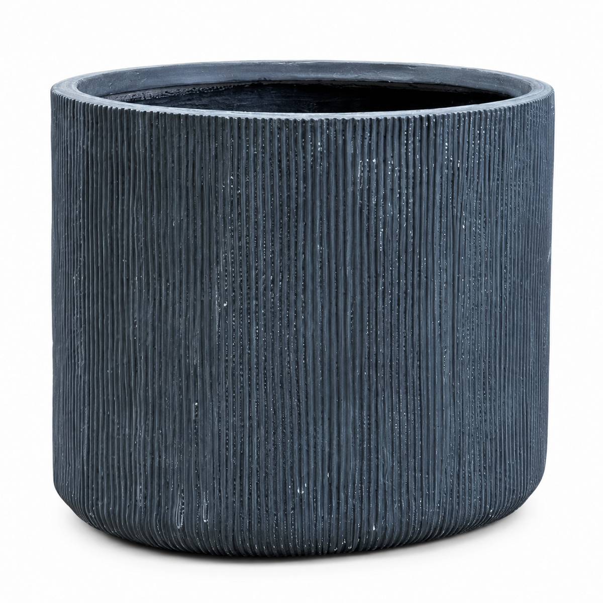 Pflanzkübel Graphite Geriffelt Cylinder Blumentopf Frostfest Innen & Aussen