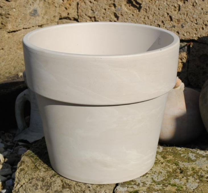 Tontöpfe Pflanztöpfe Terracotta granit hell 4 Größen wählbar deutsche Qualität