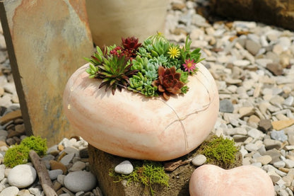 Herzen aus Terracotta,bepflanzbar ,handgefetigt,frostbeständig,15cm,2er Set