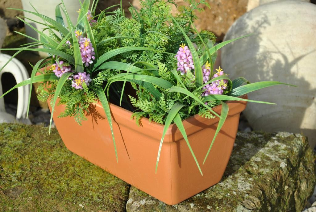 Pflanzkasten,Blumenkasten,terracotta,italienische Terracotta,frostfest,3 Größen