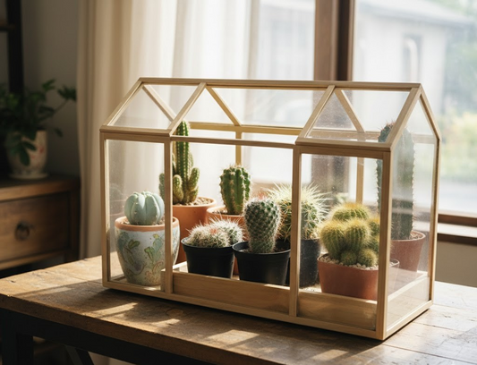 Kakteensortiment,4 Töpfe,Echinocactus,Parodia,Mammilaria,jeweils im 9er Topf