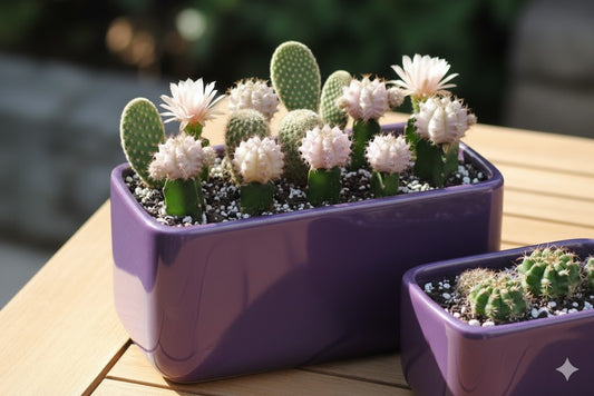 Jardinere,Übertöpfe,aubergine,21cm oder 17cm lang,2er Set!!