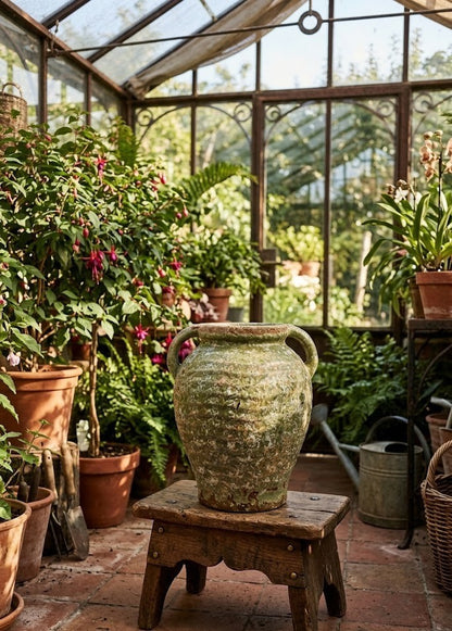 Vintage Keramik Vase Urne Sila Landhaus Deko-Krug Handgefertigt 23cm /30cm