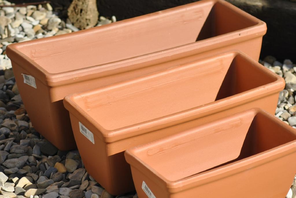 Pflanzkasten,Blumenkasten,terracotta,italienische Terracotta,frostfest %%2.Wahl%