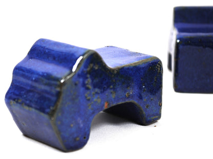 Kübelfüsse Untersetzer glasiertes Steingut sehr stabil 8cm 3er Set 3 Farben