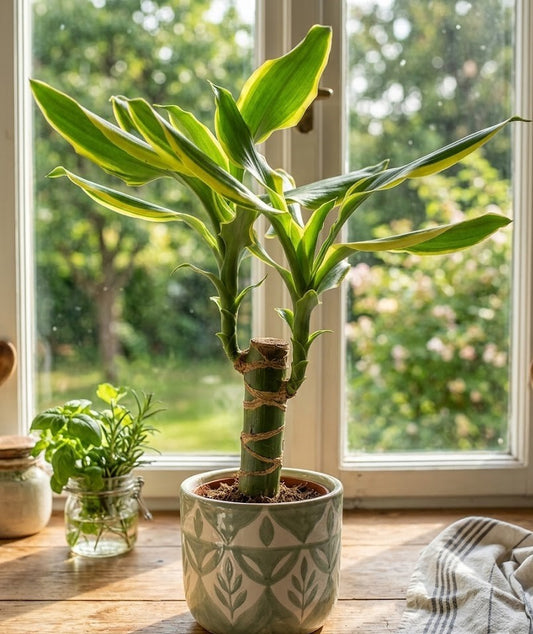 Dracaena braunii Lucky Bamboo Glücksbambus Zimmerpflanze Hydrokultur 40cm hoch