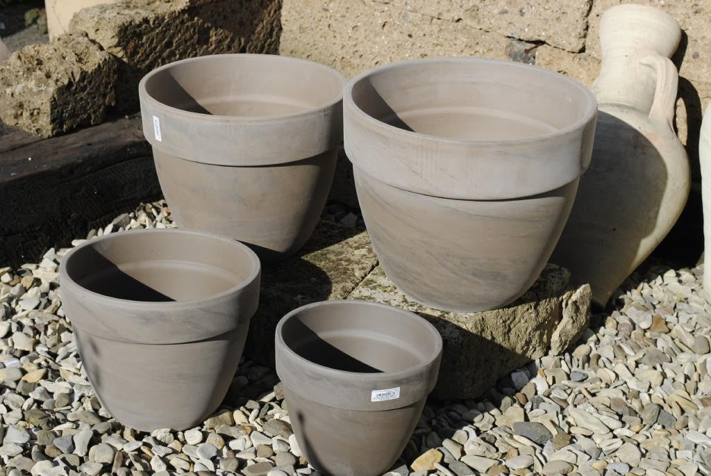 Tontöpfe Pflanztöpfe Terracotta dunkel 4 Größen wählbar deutsche Qualität