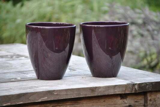 Übertöpfe,Kräutertöpfe,hübsche Form,2 schöne Farben wählbar,14cm Ø,2er Set