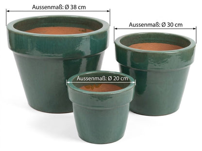 Pflanzkübel basic,Pflanzgefäß,Blumentopf,jadegrün,frostfest!3 Größen wählbar