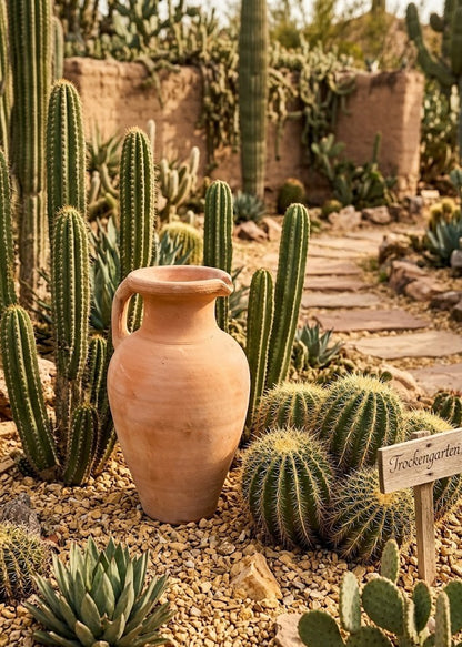 Amphore Krug Vase 1 Henkel rötliche Terracotta Tunesische Handarbeit 40cm hoch
