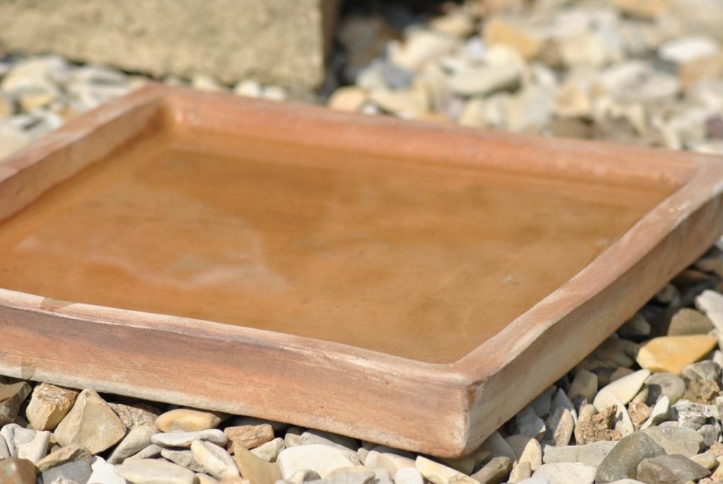 Untersetzer,als Vogeltränke nutzbar,eckig,frostfest,Cappuccino,Größen wählbar