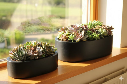 Blumenkübel,Schalen,ultra Leichtgefäße,frostfest,bis 50cm,2er Satz,2 Farben