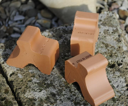 Kübelfüsse, Untersetzer, italienische Terracotta,sehr stabil, 8,5cm, 9er Set