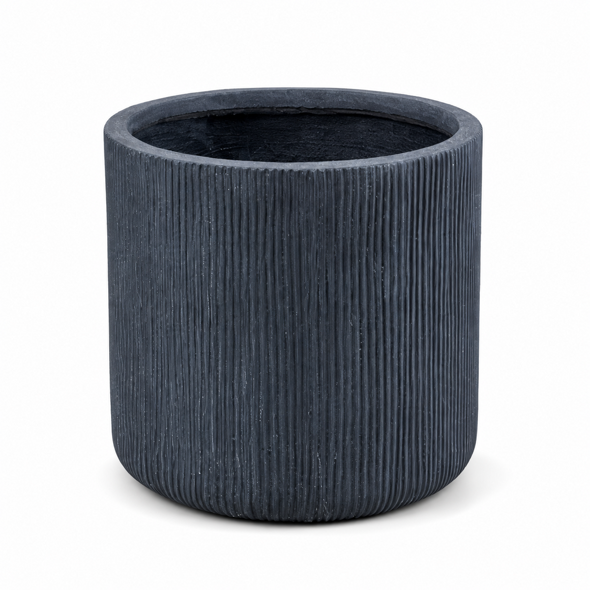 Pflanzkübel Graphite Geriffelt Cylinder Blumentopf Frostfest Innen & Aussen