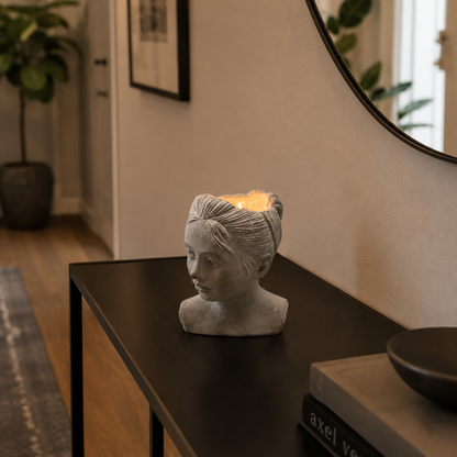 Pflanzkopf Beton Pflanzgefäß Gesicht Blumentopf Deko Kopf Innen Außen Varianten