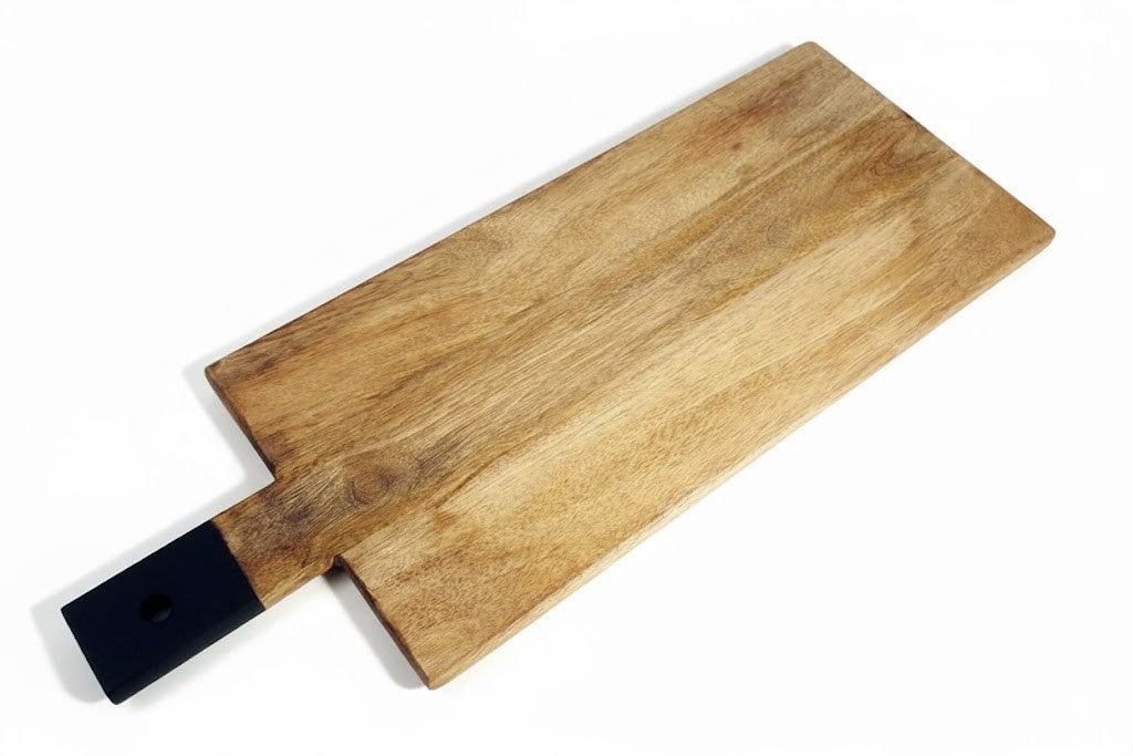 Mango-Holz,Schneidebrett mit Griff,Tranchierbrett,Brotzeit-Brett, in 4 Größen