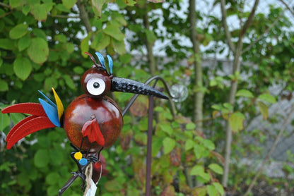 Windspiel Gartenwippe mit hübschem bunten Metallvogel 100cm hoch SArt.259
