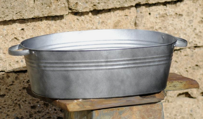 Zinkwanne oval in anthrazit/schwarz in 2 Größen lieferbar bis 43cm