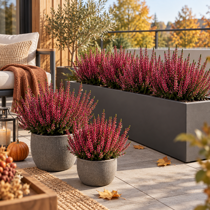 Heide Garden Girls Knospenheide Calluna vulgaris Winterhart Mix Rot Twin 3-9er