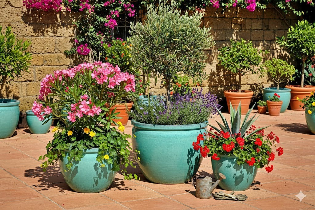 Pflanzkübel,Pflanzgefäß,Blumentopf,hübsches jadegrün,frostfest!3 Größen wählbar