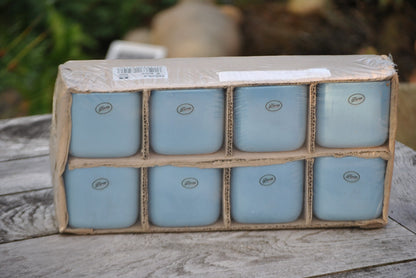Übertöpfe hellblau eckig modernes schlichtes Design 2er Set 3 Größen wählbar