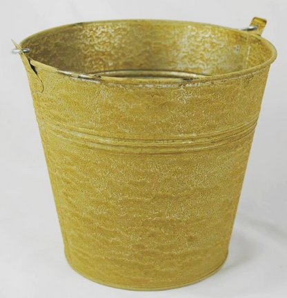 Zinkeimer,antik-gold,rund,17cm Ø,im 2er Set