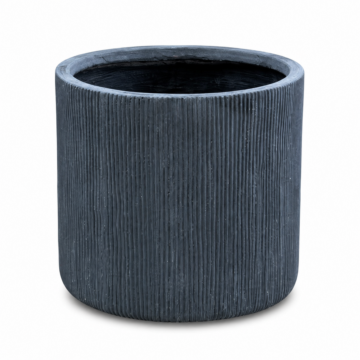 Pflanzkübel Graphite Geriffelt Cylinder Blumentopf Frostfest Innen & Aussen