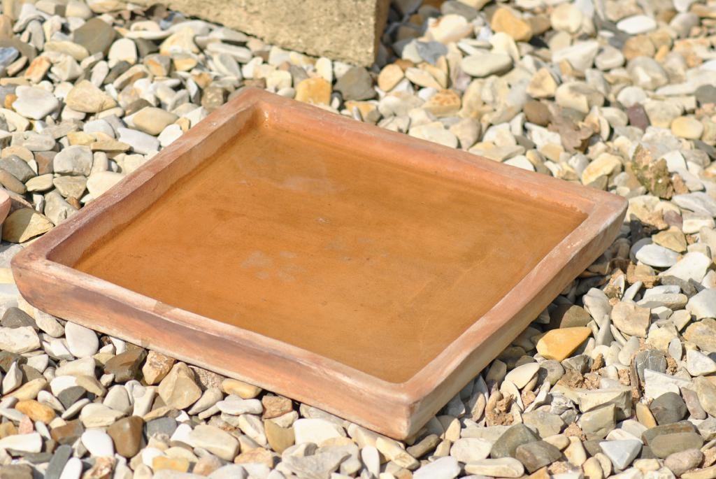 Untersetzer,als Vogeltränke nutzbar,eckig,frostfest,Cappuccino,Größen wählbar