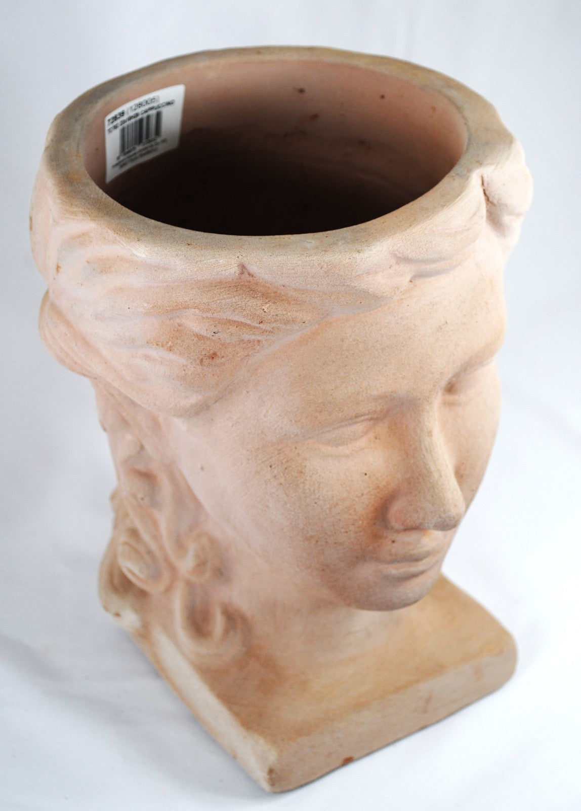 Pflanzkopf,Frauenkopf,Pflanzgefäß,Terracotta,handgefertigt,28cm,frostbeständig