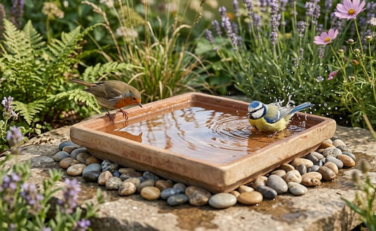 Untersetzer,als Vogeltränke nutzbar,eckig,frostfest,Cappuccino,Größen wählbar